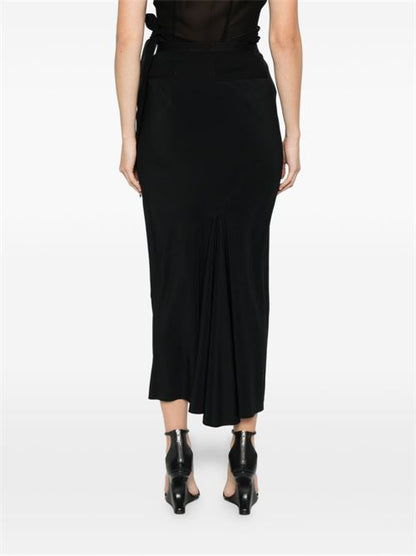 COTTON BLEND MIDI SKIRT