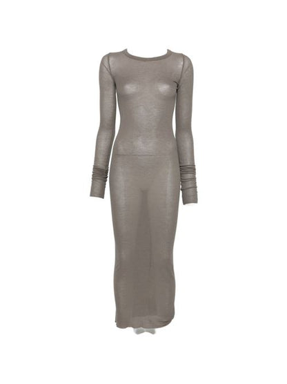 RIBBED MIDI DRESS