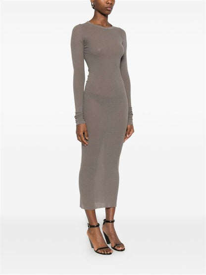 RIBBED MIDI DRESS