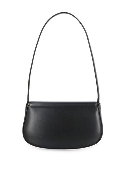 DEMI LUNE LEATHER SHOULDER BAG