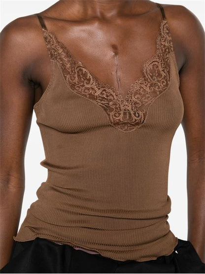 LACE SILK TOP