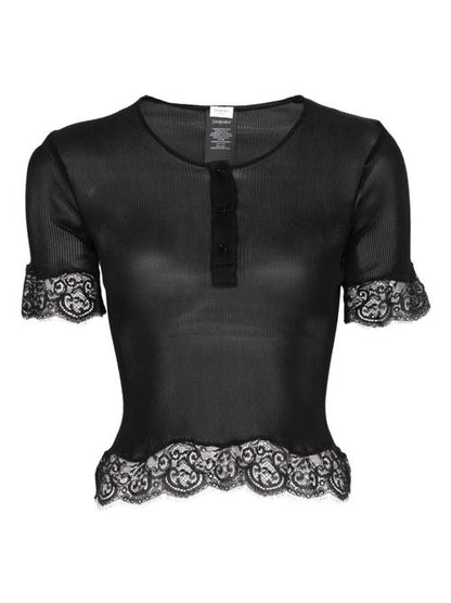 LACE SILK T-SHIRT