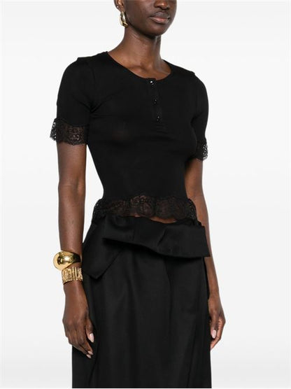 LACE SILK T-SHIRT