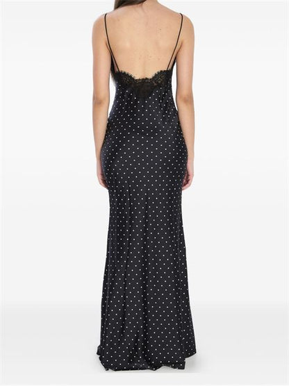 POLKA DOT LONG DRESS