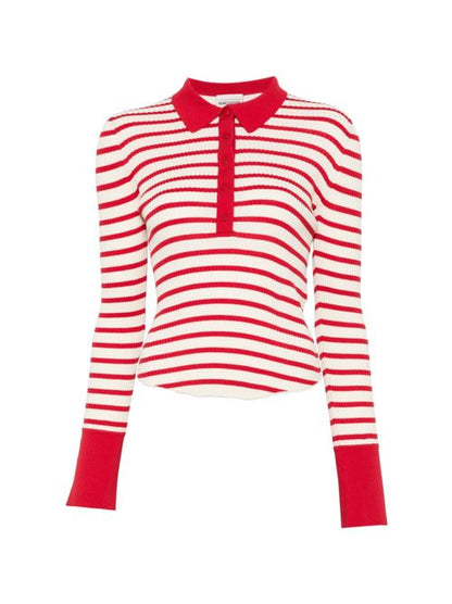 AIDA STRIPED COTTON POLO SHIRT