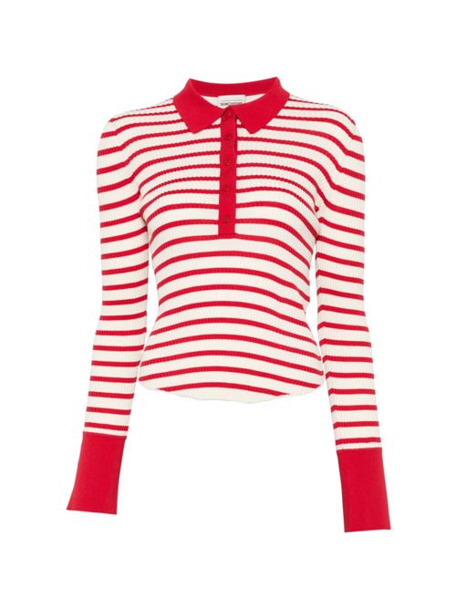 AIDA STRIPED COTTON POLO SHIRT