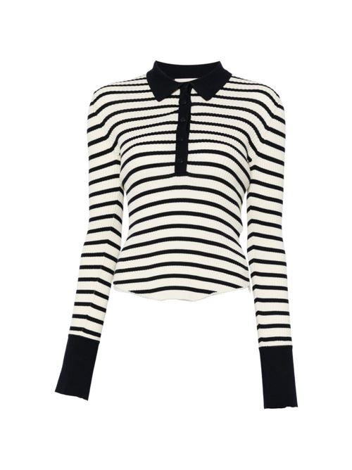 AIDA STRIPED COTTON POLO SHIRT