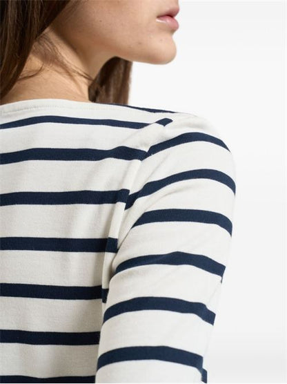CARMELITA STRIPED COTTON SWEATER