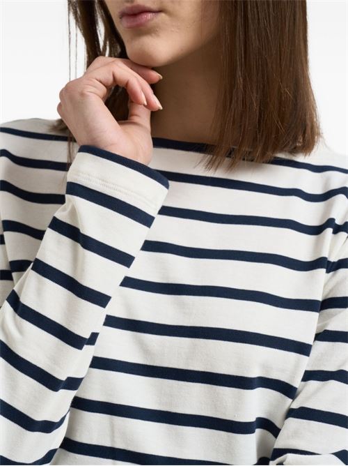 CARMELITA STRIPED COTTON SWEATER
