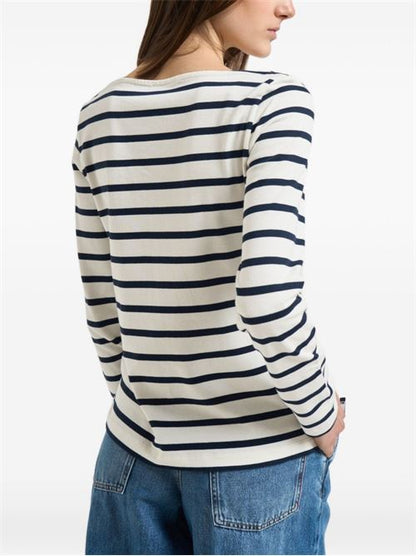 CARMELITA STRIPED COTTON SWEATER