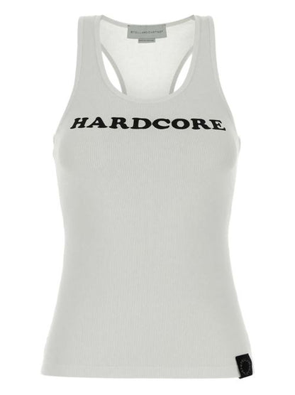HARDCORE SLOGAN COTTON TANK TOP