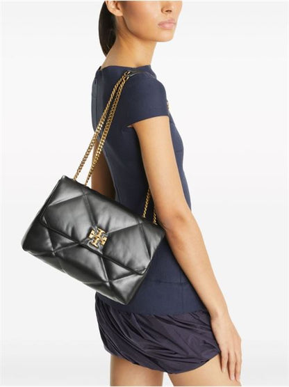 KIRA DIAMOND LEATHER SHOULDER BAG