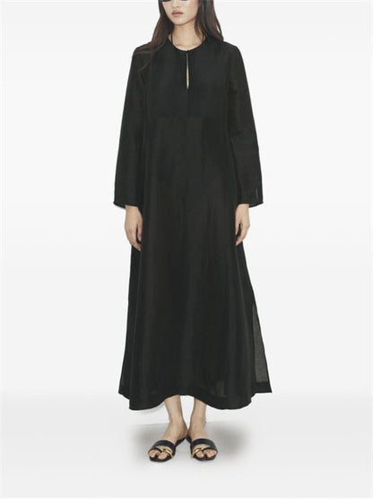 LINEN AND SILK LONG KAFTAN
