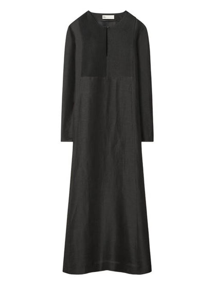 LINEN AND SILK LONG KAFTAN