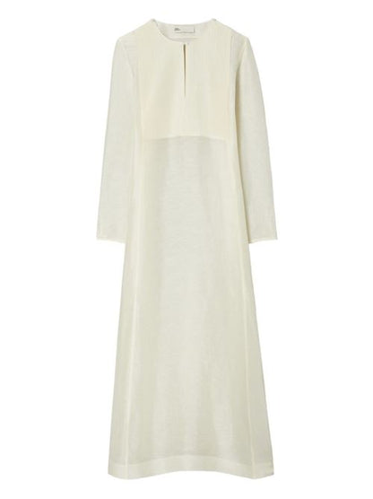 LINEN AND SILK LONG KAFTAN