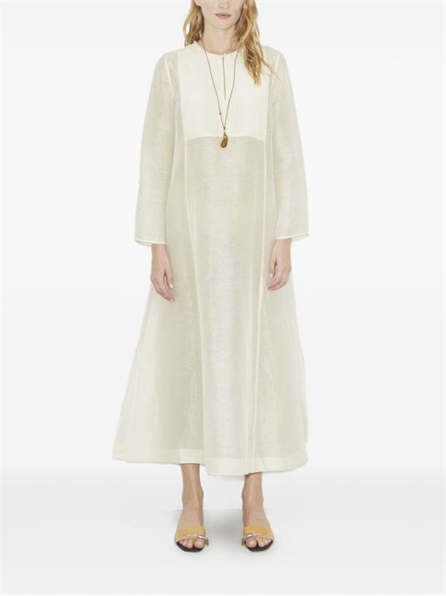 LINEN AND SILK LONG KAFTAN