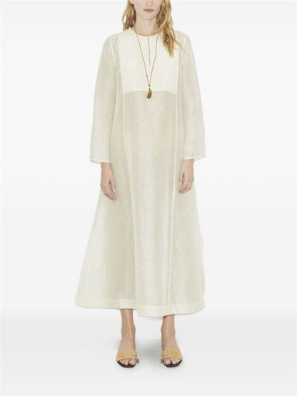 LINEN AND SILK LONG KAFTAN
