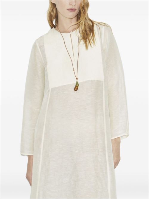 LINEN AND SILK LONG KAFTAN