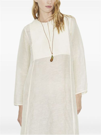 LINEN AND SILK LONG KAFTAN