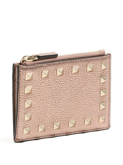 ROCKSTUD LEATHER COIN PURSE