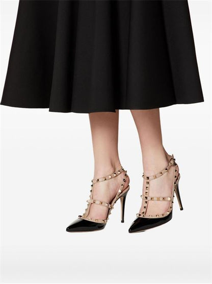 ROCKSTUD PATENT LEATHER PUMPS