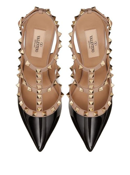 ROCKSTUD PATENT LEATHER PUMPS
