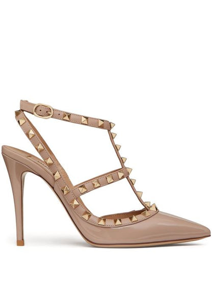 ROCKSTUD PATENT LEATHER PUMPS