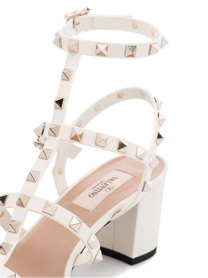 ROCKSTUD LEATHER SANDALS