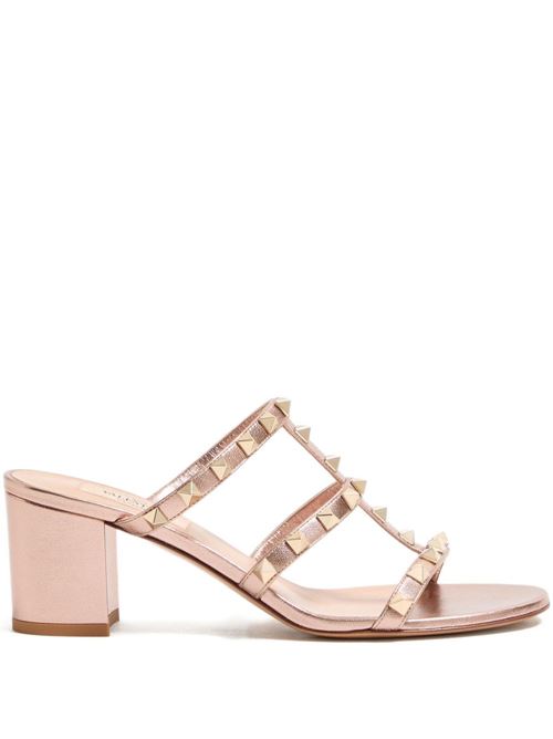 ROCKSTUD LEATHER SANDALS
