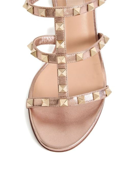 ROCKSTUD LEATHER SANDALS