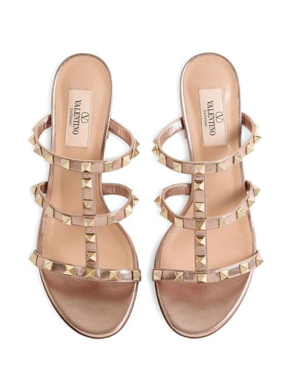 ROCKSTUD LEATHER SANDALS