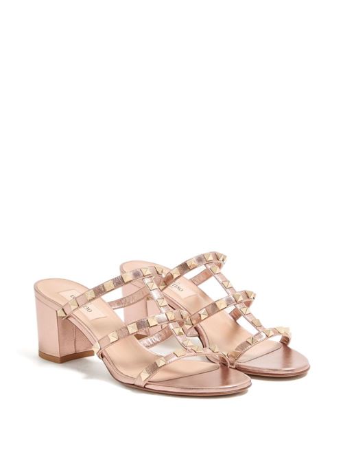 ROCKSTUD LEATHER SANDALS