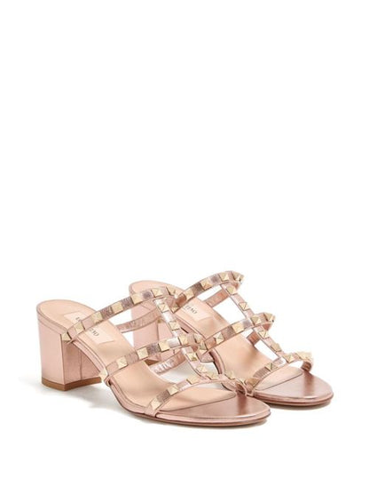ROCKSTUD LEATHER SANDALS
