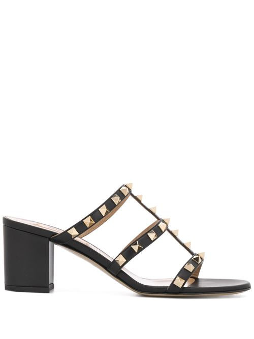 ROCKSTUD LEATHER SANDALS