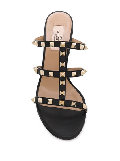ROCKSTUD LEATHER SANDALS