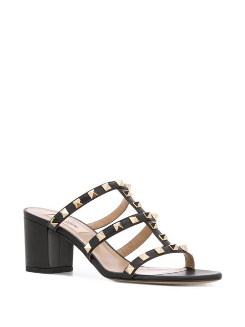 ROCKSTUD LEATHER SANDALS