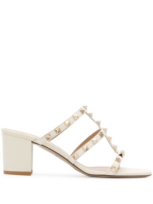 ROCKSTUD LEATHER SANDALS