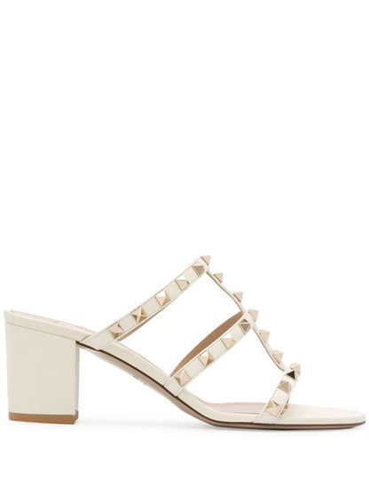ROCKSTUD LEATHER SANDALS