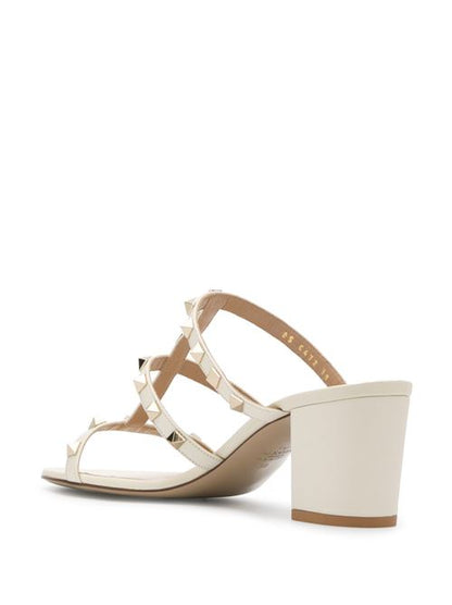ROCKSTUD LEATHER SANDALS