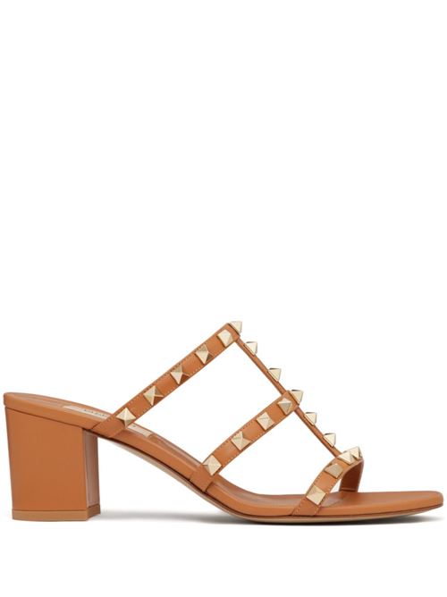 ROCKSTUD LEATHER SANDALS