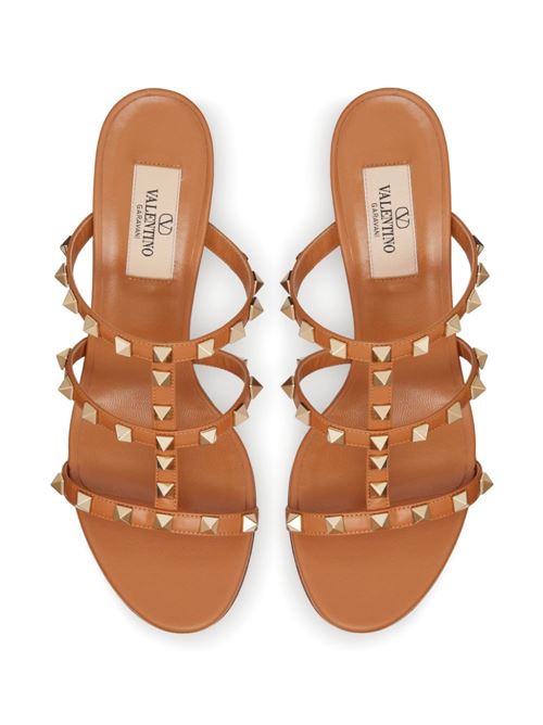 ROCKSTUD LEATHER SANDALS