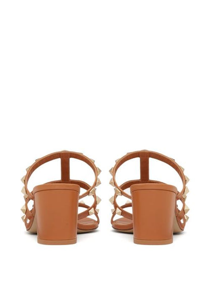 ROCKSTUD LEATHER SANDALS