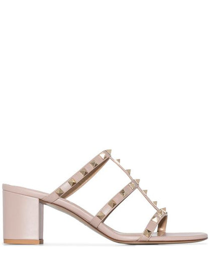 ROCKSTUD LEATHER SANDALS