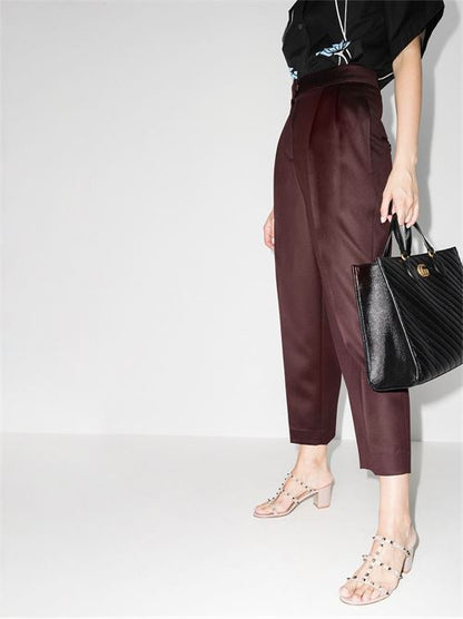 ROCKSTUD LEATHER SANDALS