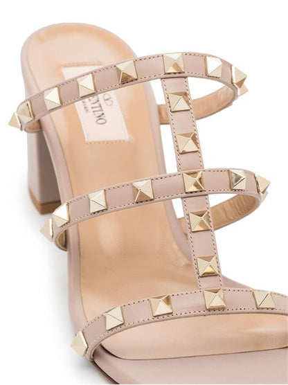 ROCKSTUD LEATHER SANDALS