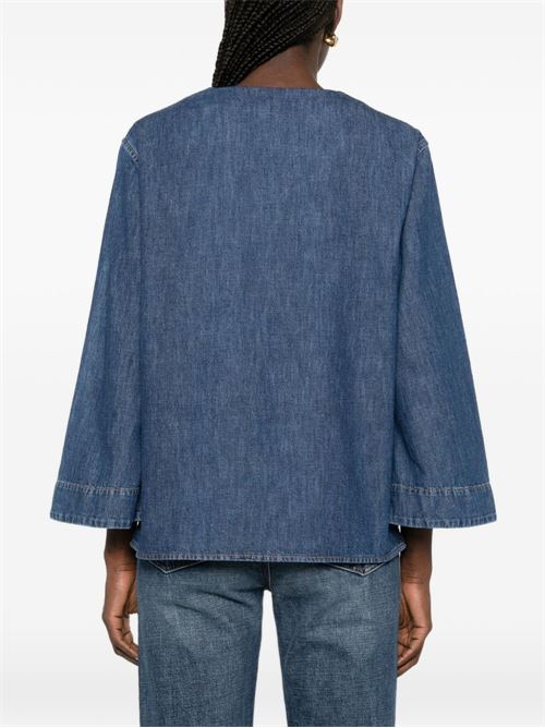 VLOGO SIGNATURE DENIM BLOUSE