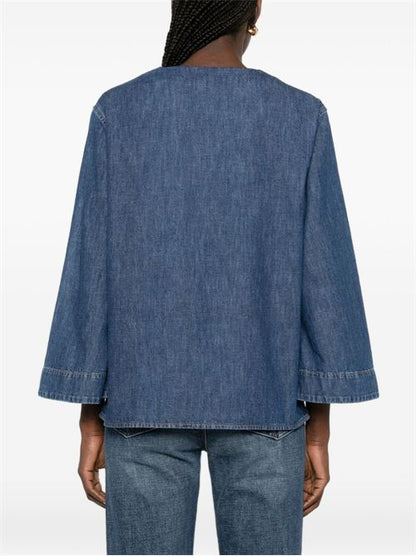 VLOGO SIGNATURE DENIM BLOUSE