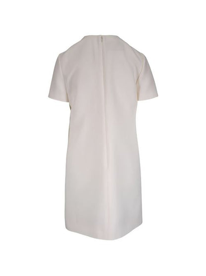 VLOGO SIGNATURE WOOL AND SILK DRESS