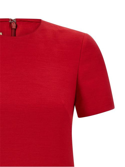 VLOGO SIGNATURE WOOL AND SILK DRESS
