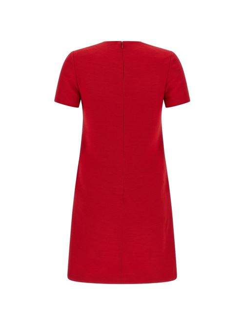 VLOGO SIGNATURE WOOL AND SILK DRESS